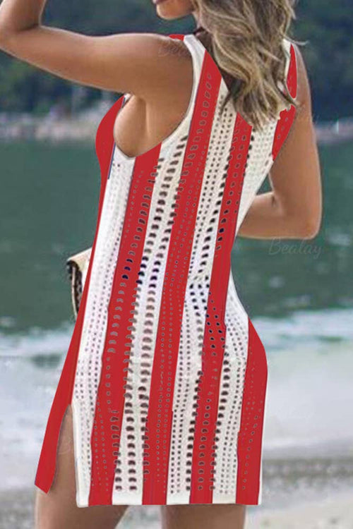 4Th Of July Eyelet Beach Cover Up