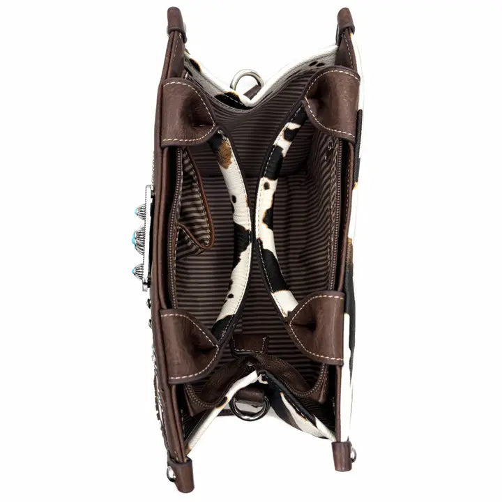 Cow Print Western Weekend Crossbody Bag