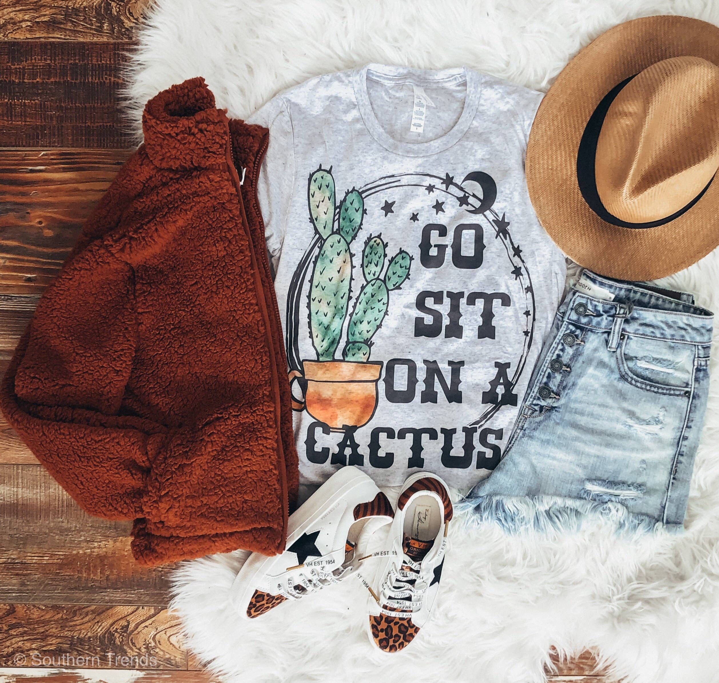 Go Sit On A Cactus Tee