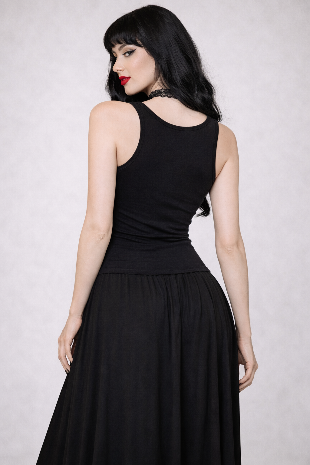 Lolita Gothic Lace Up Front Corset Tank
