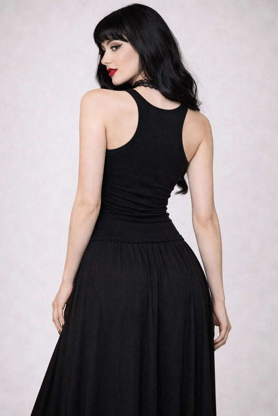 Wild For The Night Lace-Up Corset Tank