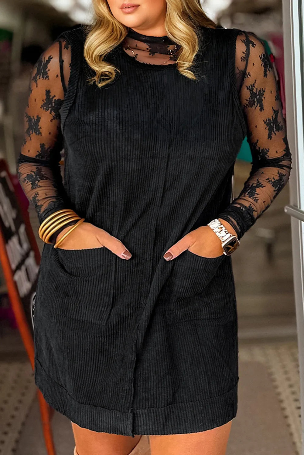 Corduroy Mini Dress