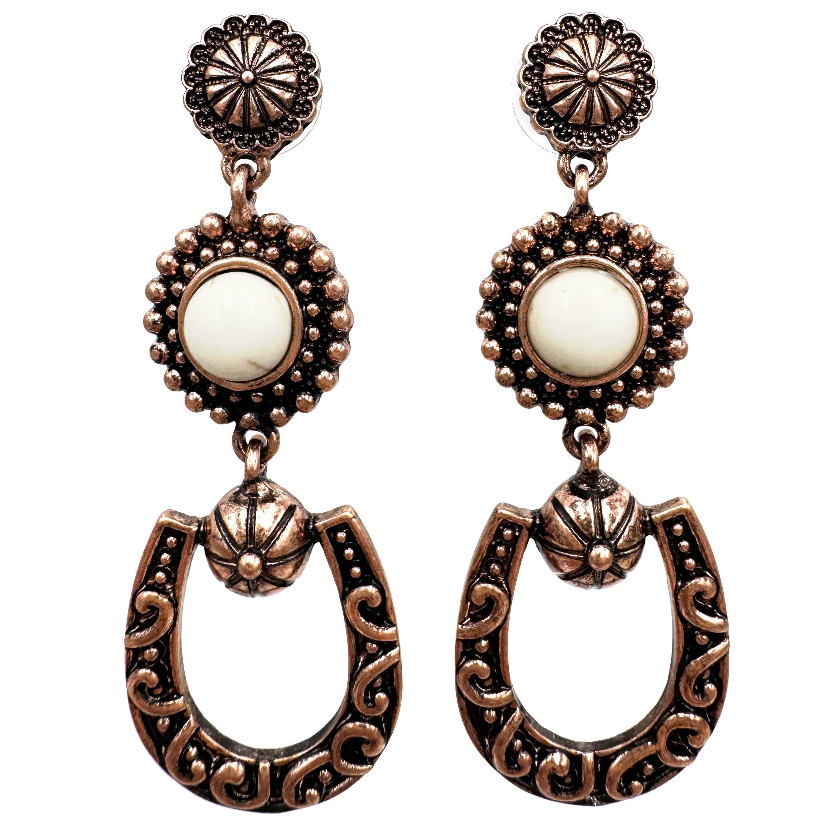 Western Horseshoe Dangle Earrings