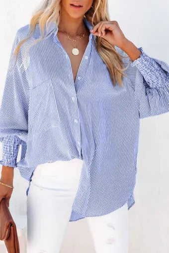 Coastal Striped Boyfriend Shirt