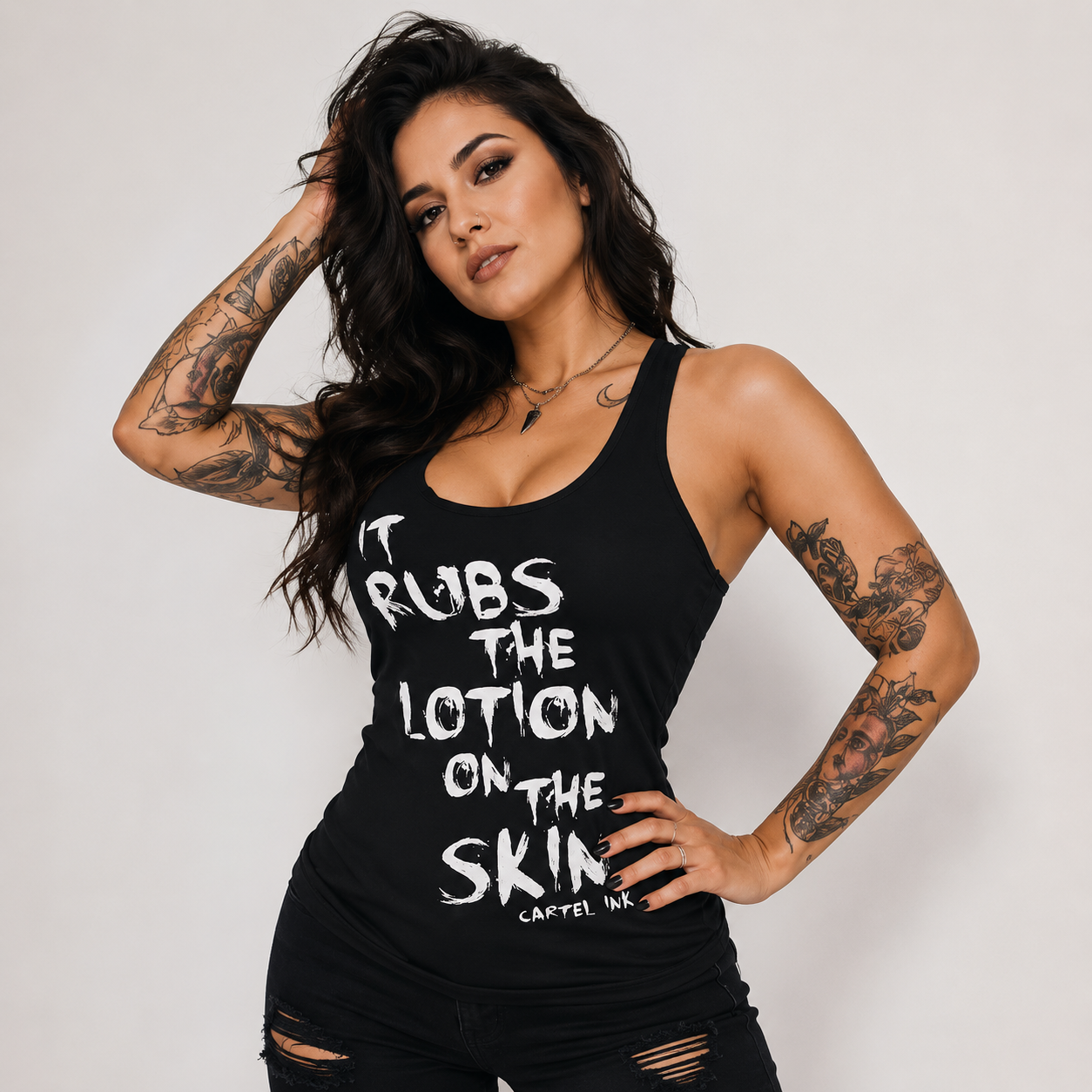 It Rubs The Lotion On The Skin Tank