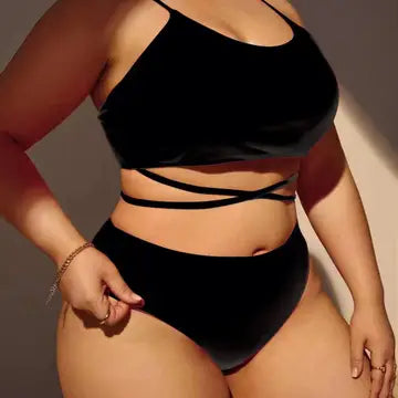 Plus Size Curve Wrap Skirt Swim Set