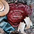 World Needs More Cowboys Maroon