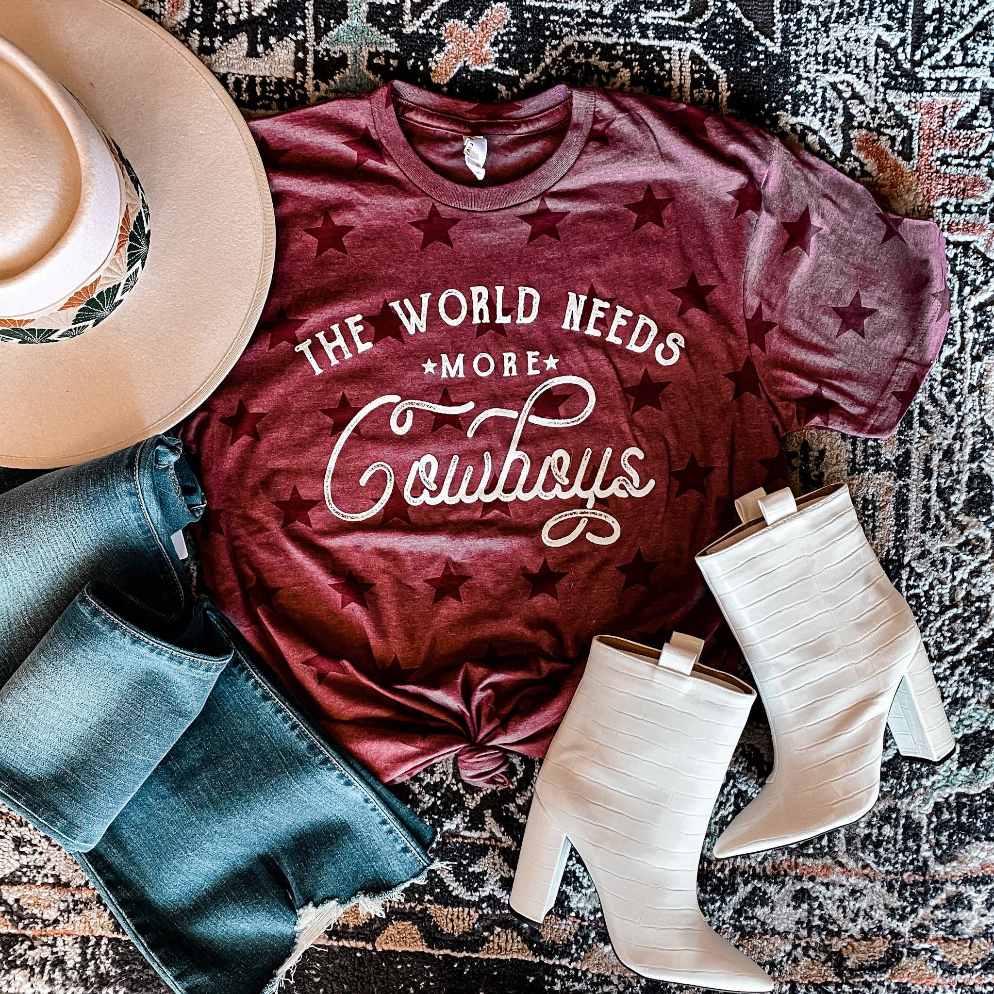 World Needs More Cowboys Maroon