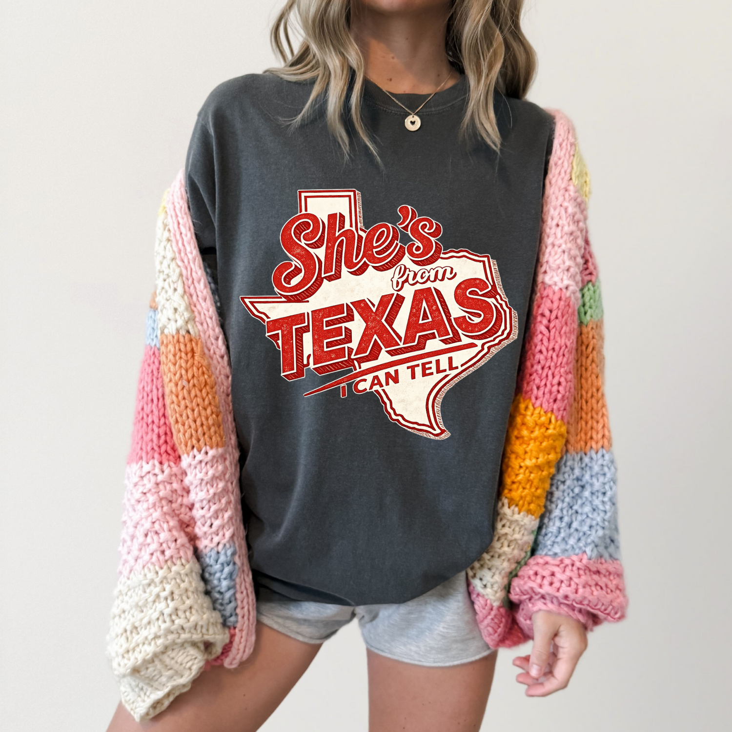 She's From Texas | Red | Trendy Tshirt | Nashville Tennessee