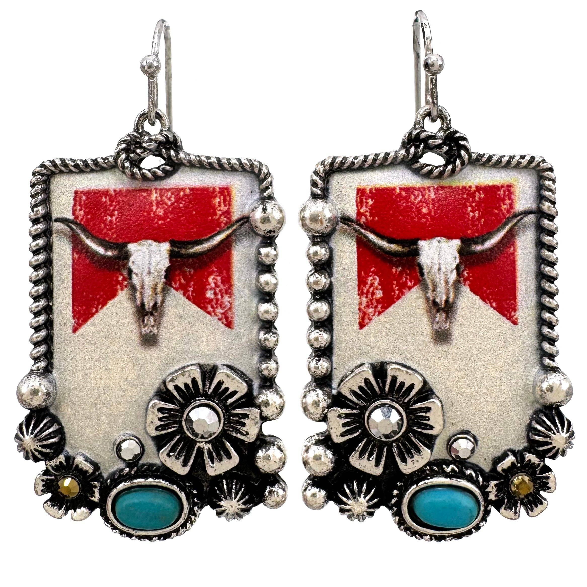 Longhorn Western Earrings
