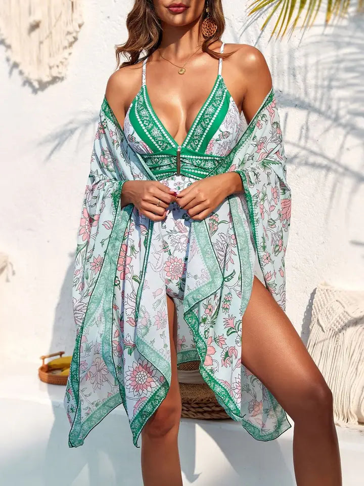 Boho Goddess One-Piece & Kimono Set
