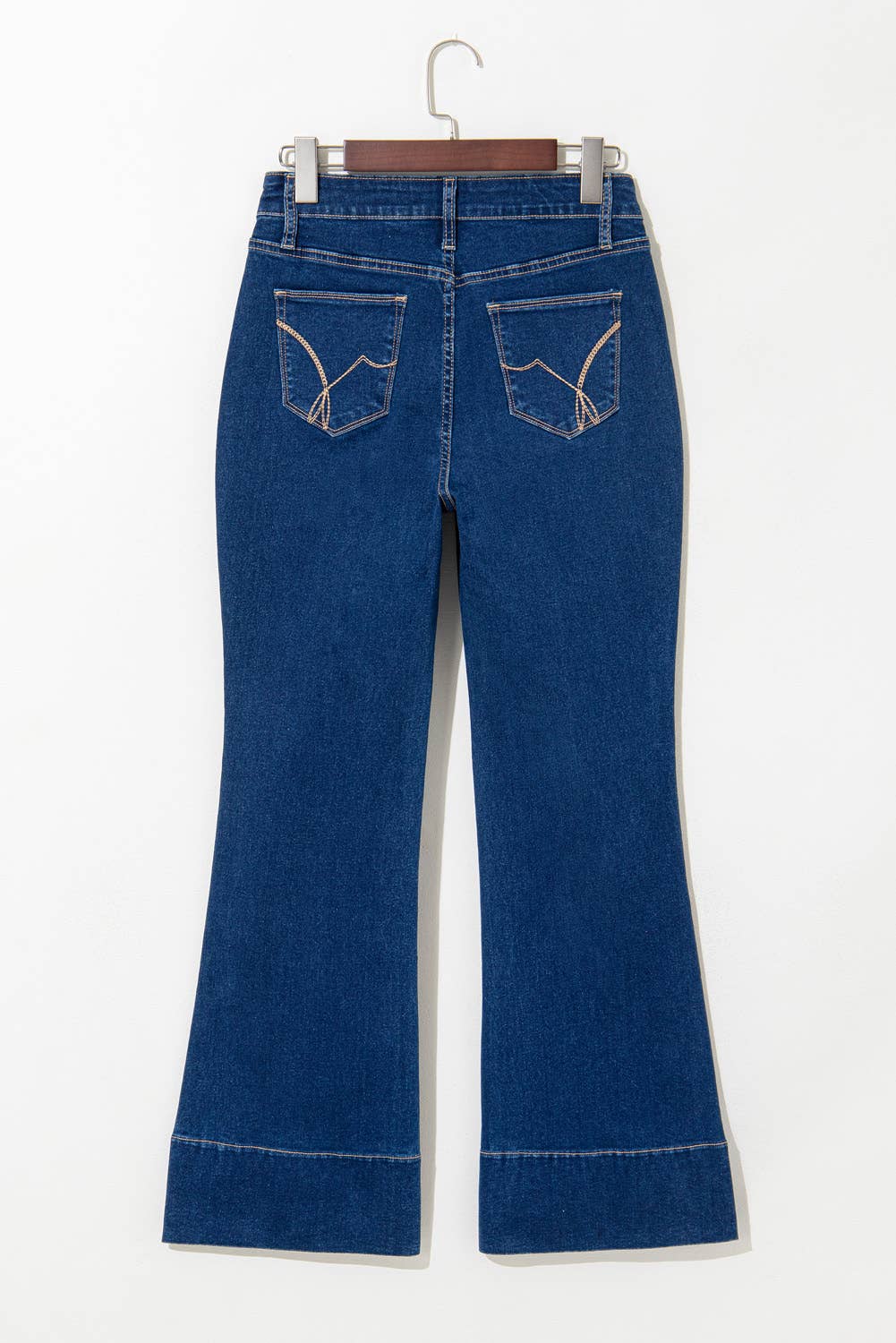 Western Center Seam Deep Wash Straight Jeans