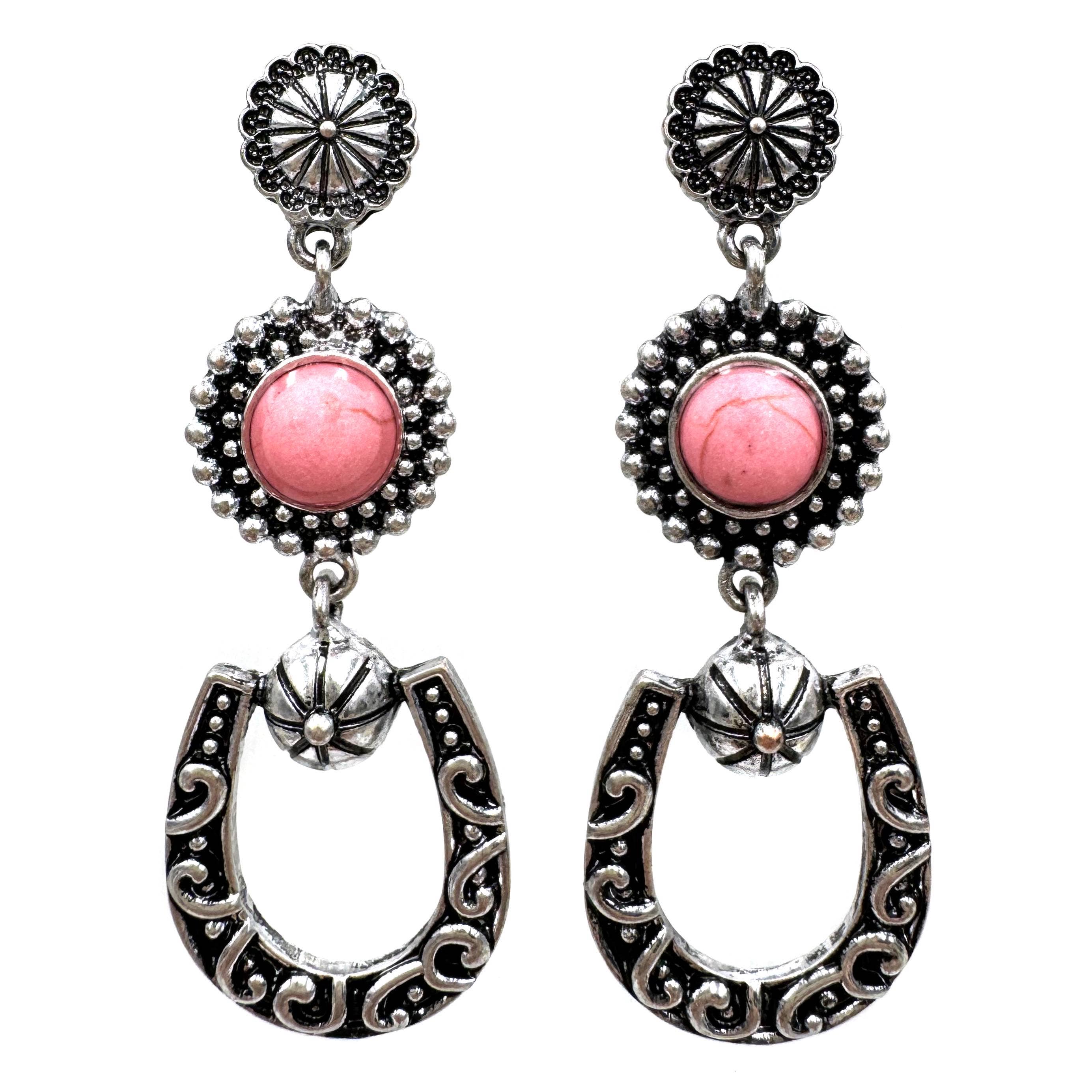 Western Horseshoe Dangle Earrings