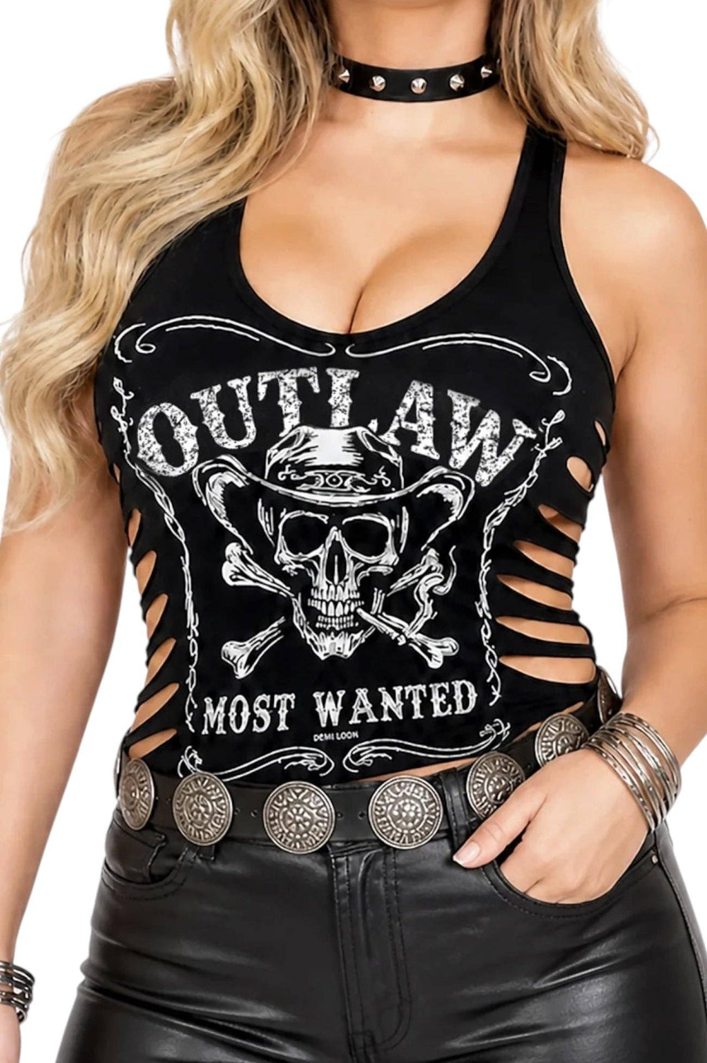 Outlaw Skull Biker Tank