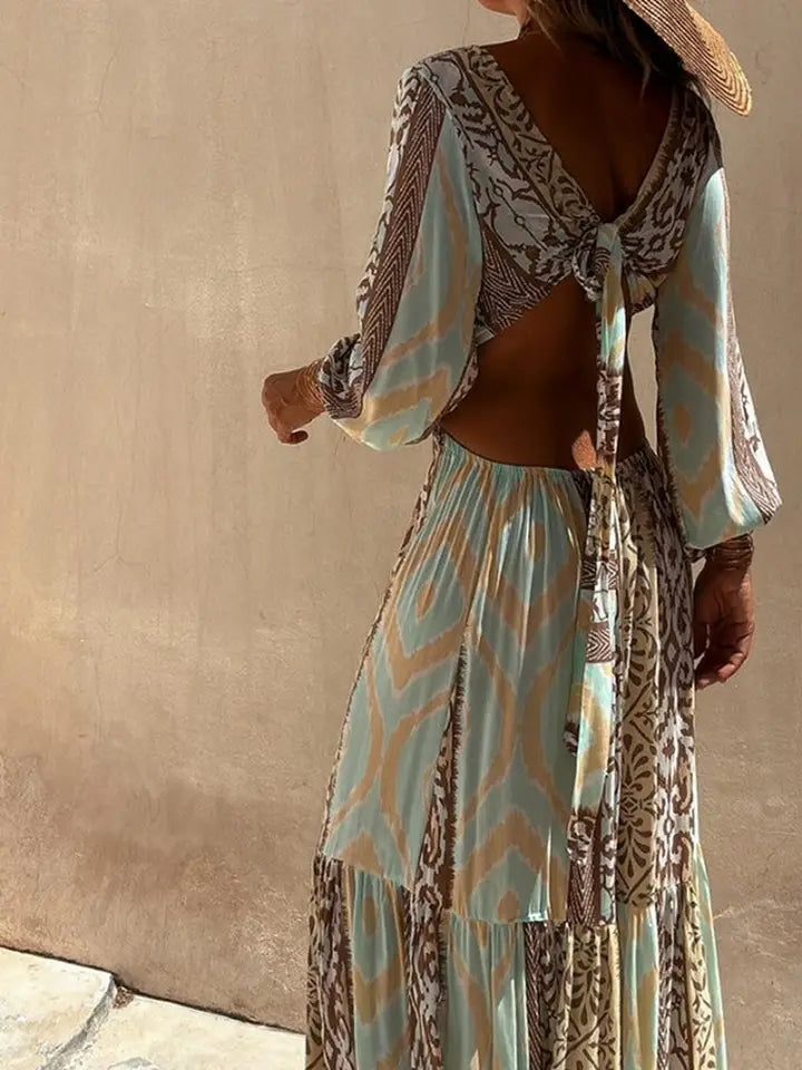 Desert Sky Open Back Maxi Dress