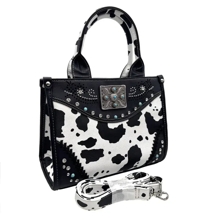 Cow Print Western Weekend Crossbody Bag