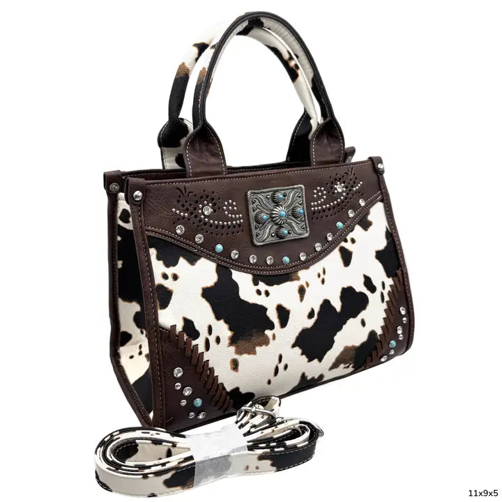 Cow Print Western Weekend Crossbody Bag