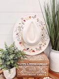 Wildflower Crown Vegan Suede Hat